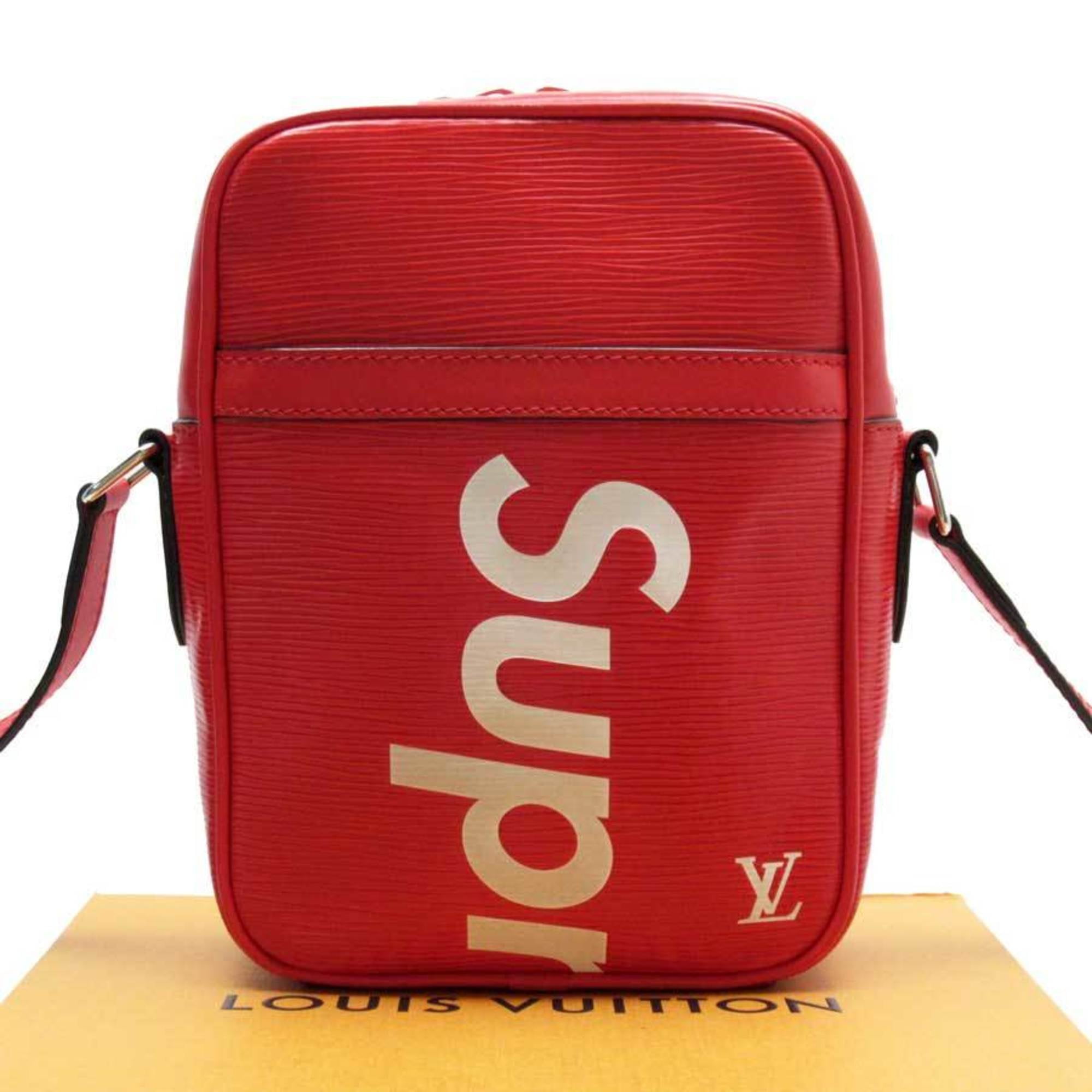 Authenticated Used Louis Vuitton Shoulder Bag Epi Supreme Danube PM  Coquelicot (Red White) M53417