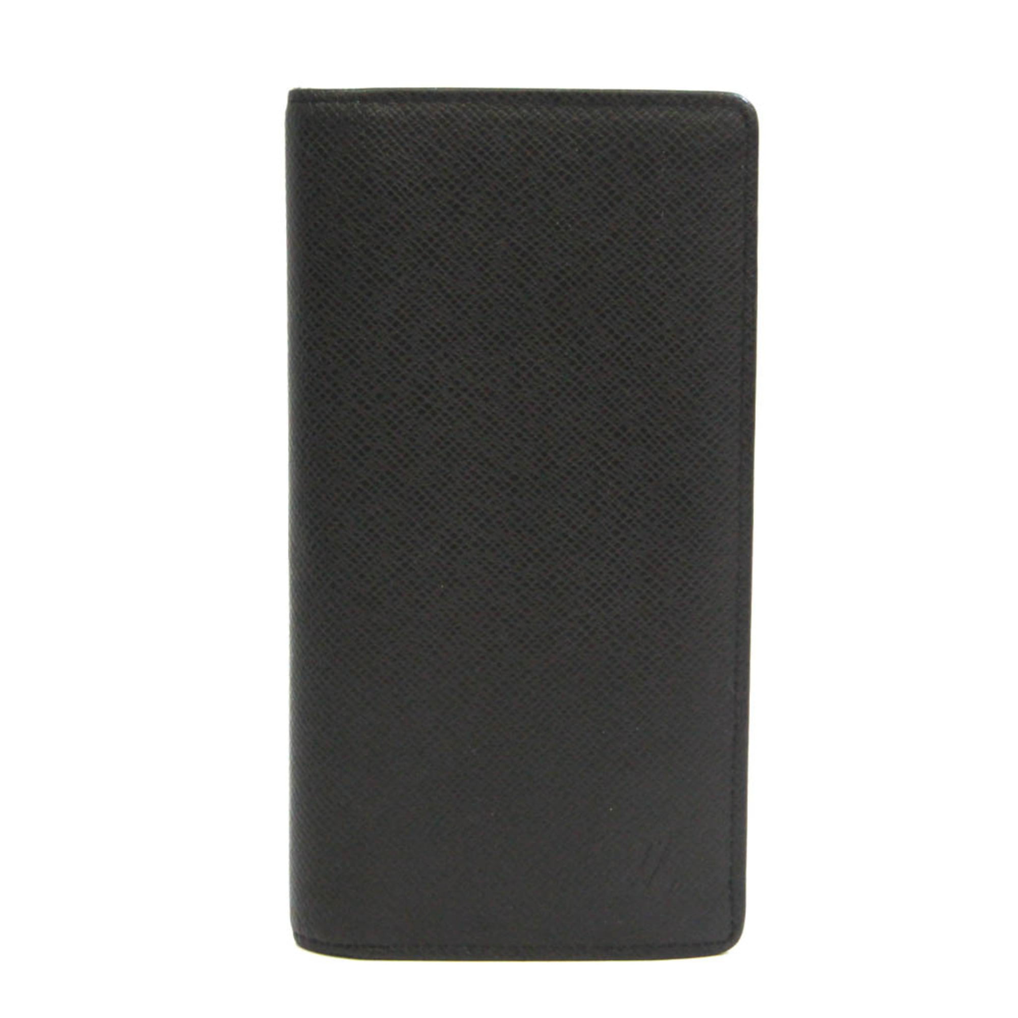 Authenticated Used Louis Vuitton Taiga Brazza Wallet M30501 Men's Taiga  Leather Long Wallet (bi-fold) Noir