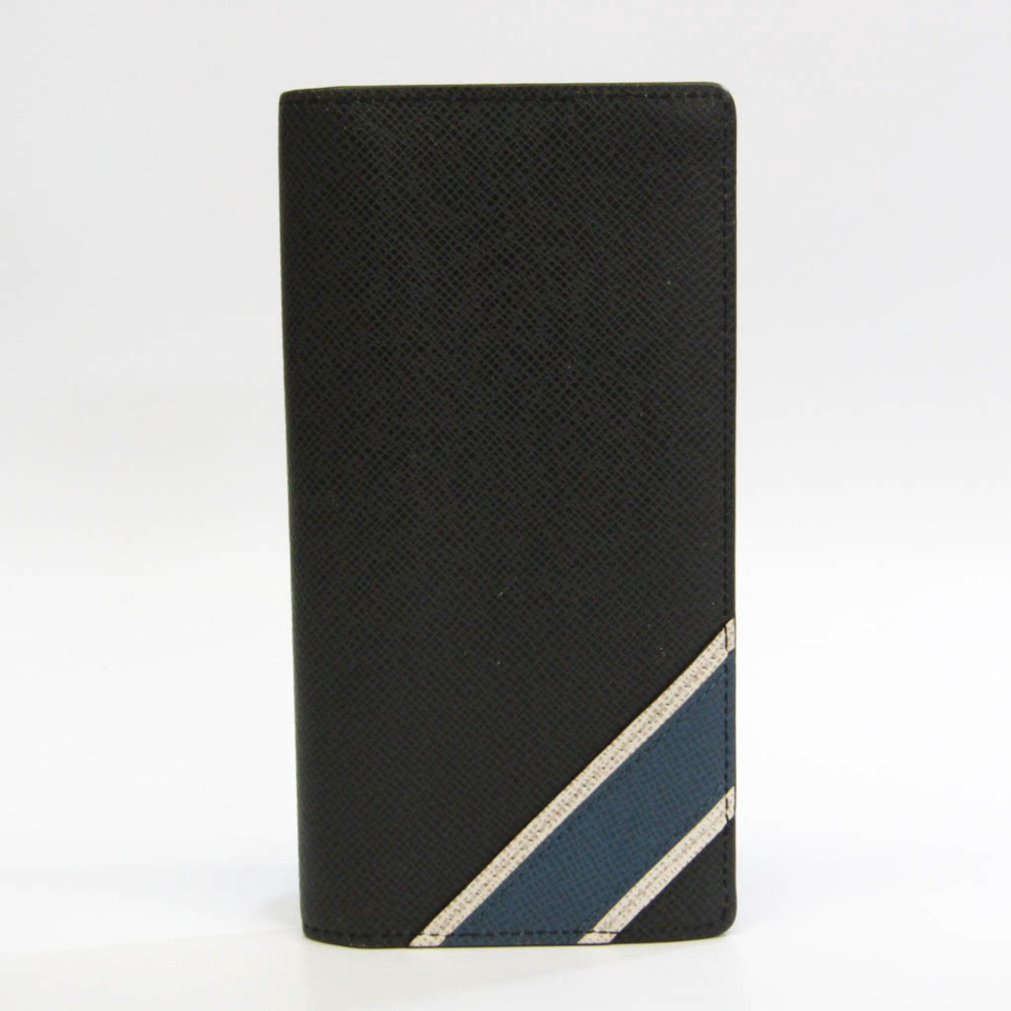 Authenticated used Louis Vuitton Taiga Brazza Wallet M64012 Men's Taiga Leather Long Wallet (Bi-Fold) Ardoise,Navy Blue, Size: (HxWxD): 19cm x 10cm /