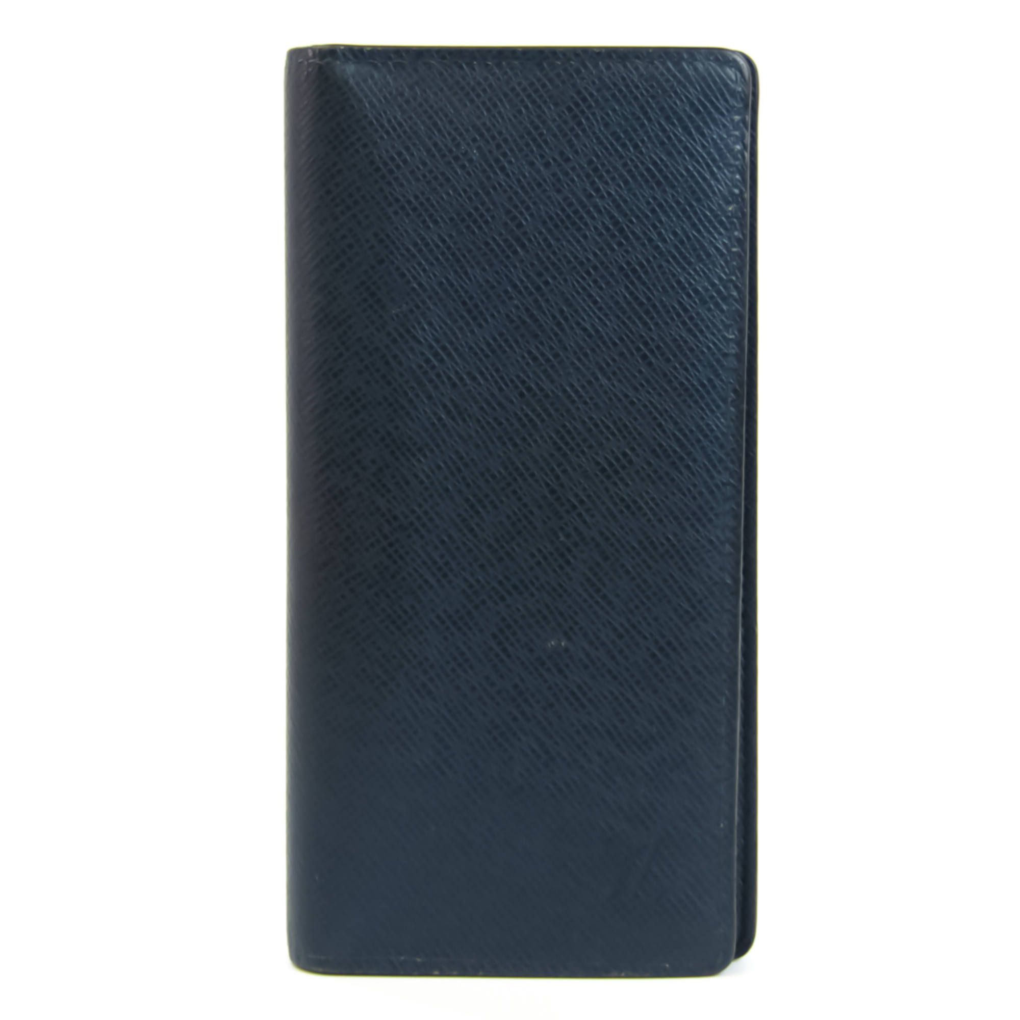 Pre-Owned Louis Vuitton Taiga Brazza Wallet M30502 Men's Taiga Leather Long  Wallet (bi-fold) Navy Blue (Good) 