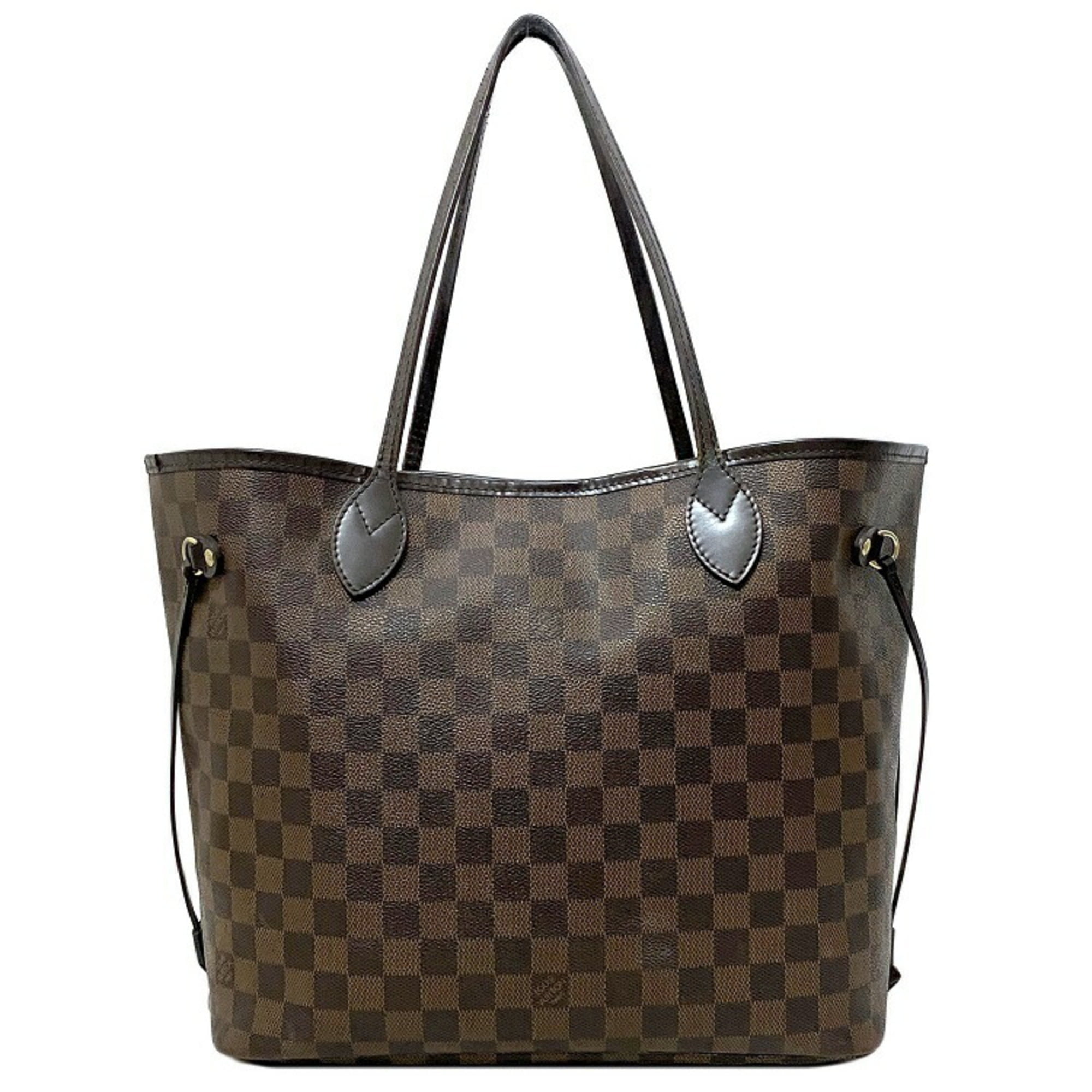 Auth Louis Vuitton Damier Ebene Neverfull MM Tote Bag Brown N51105 Used