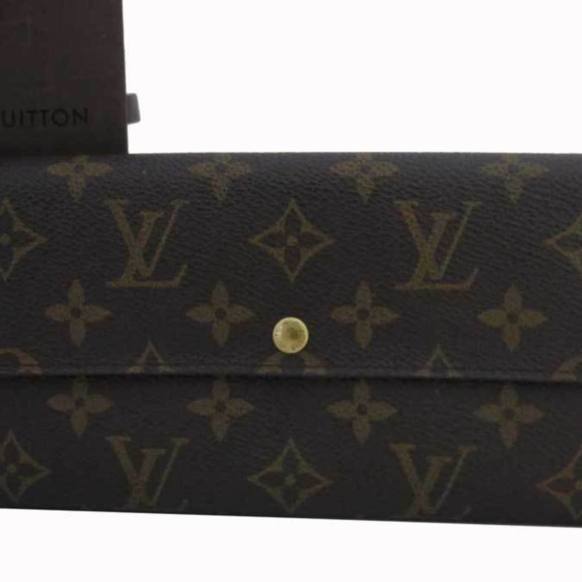 Authenticated Used Louis Vuitton Wallet Monogram Portofeuil Sarah