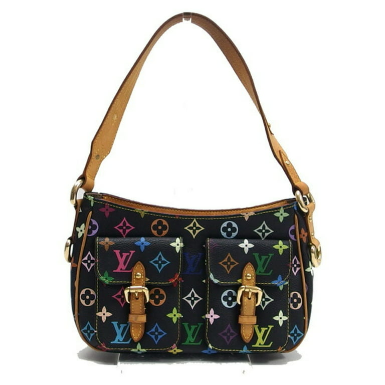 Authenticated used Louis Vuitton Monogram Multicolor Lodge PM One-Shoulder Bag Black, Adult Unisex, Size: (HxWxD): 16cm x 26cm x 7.5cm / 6.29'' x