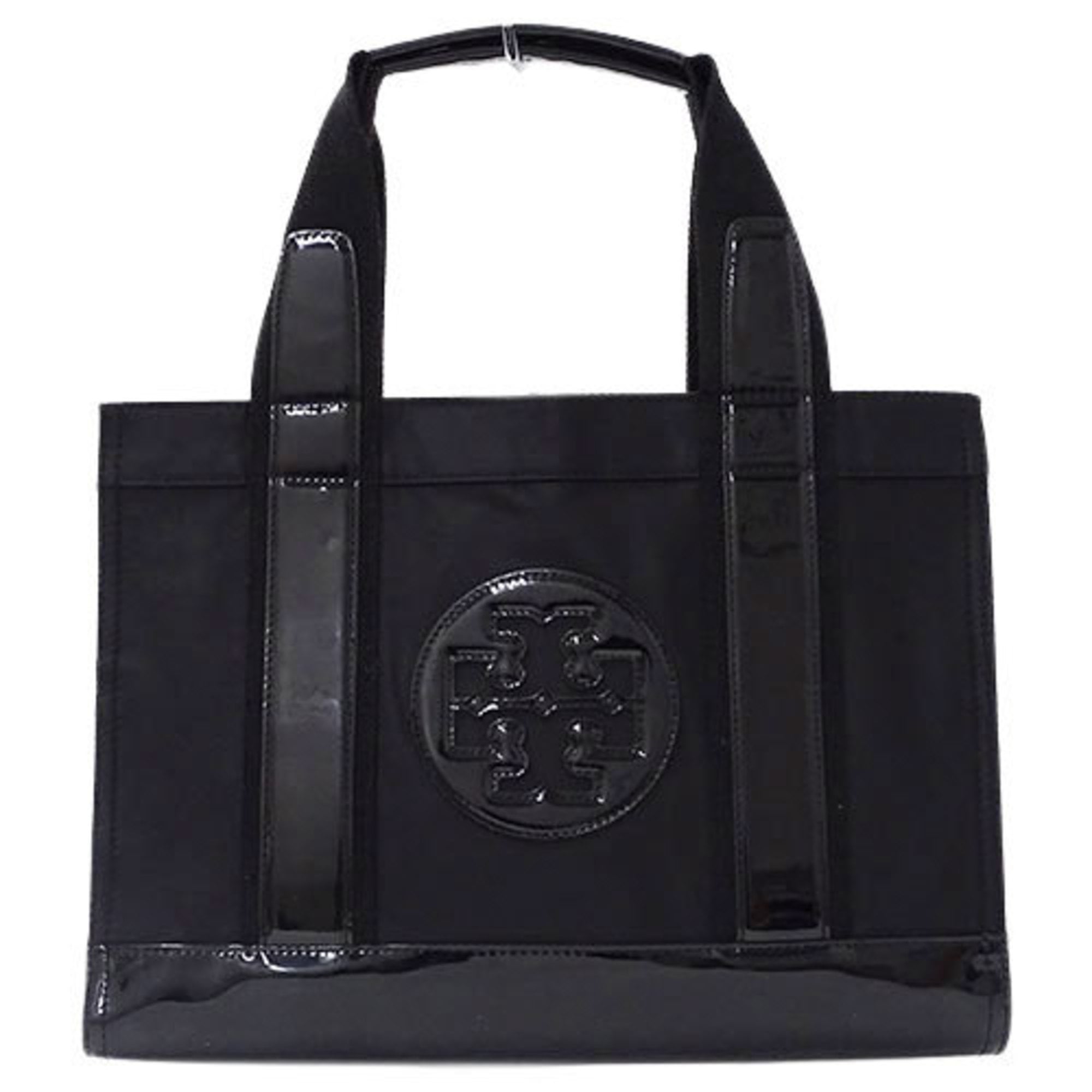 Authenticated Used Tory Birch TORY BURCH Lady's tote bag handbag nylon  enamel black 