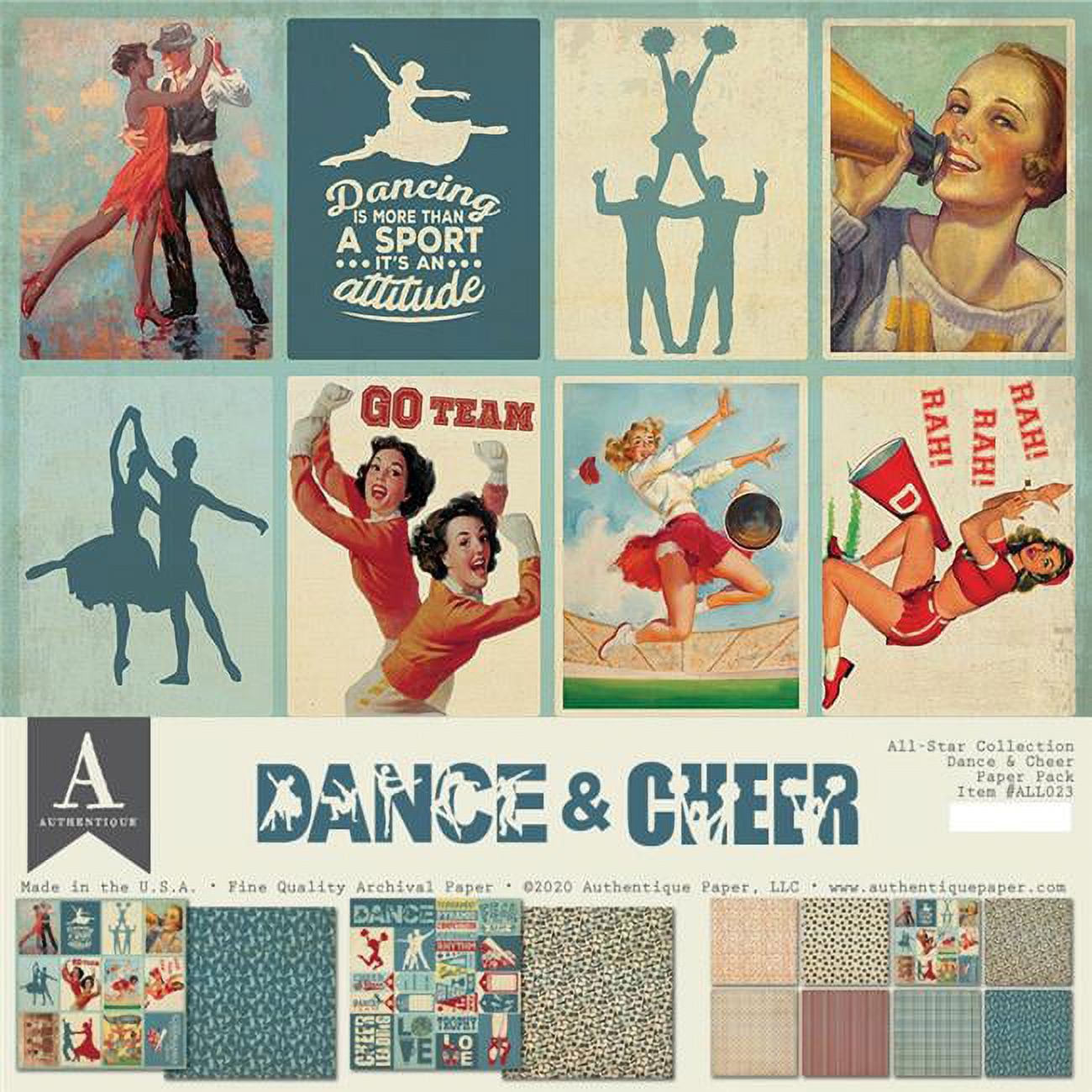 Authentique Paper ALL023 All-Star Paper Pack-Dance & Cheer - Walmart.com