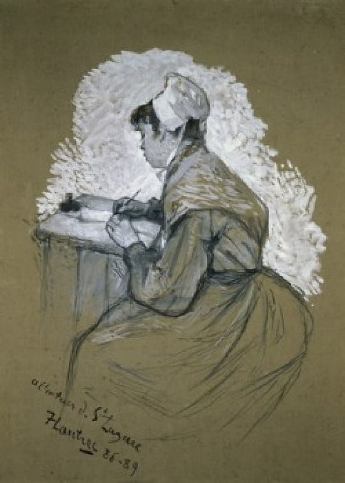 The Authoress of St Lazare 1886-1889 Henri de Toulouse-Lautrec (1864-1901French) Private Collection Paris Canvas Art - Henri de Toulouse-Lautrec (18 x 24)