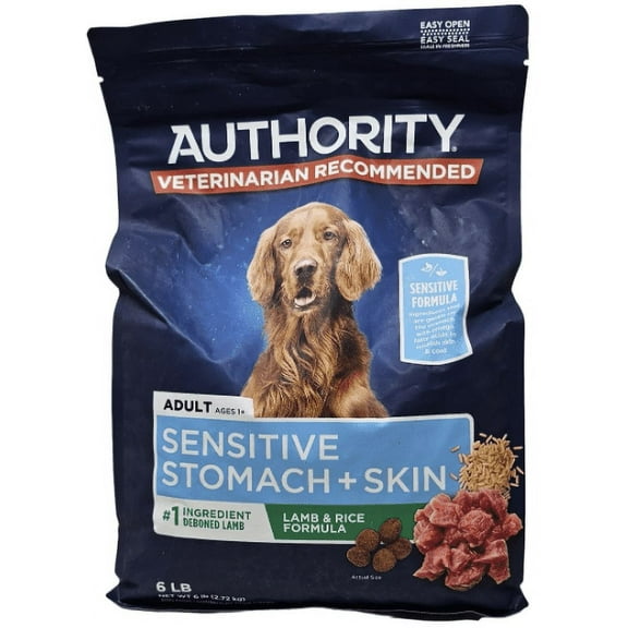 Authority Sensitive Stomach + Skin Lamb and Rice Dry Dog Food, 6 Pounds