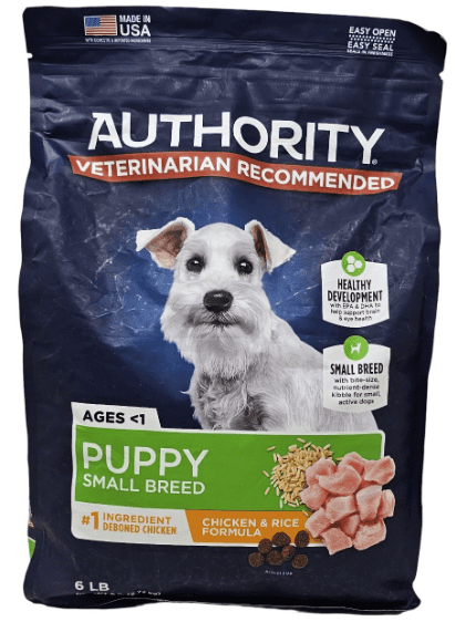 Authority Small Breed Puppy Chicken and Rice Dry Dog Food 6 Pounds