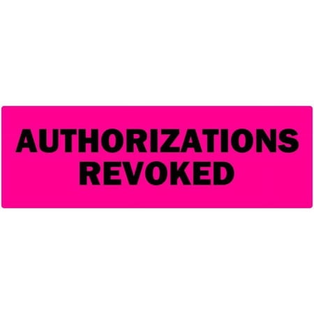Authorizations Revoked Labels