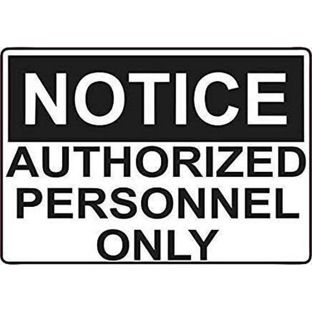 Authorized Personnel Only Metal Sign Aluminum Window Sign Metal Signs ...