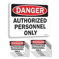 thumbnail image 1 of Authorized Personnel Only OSHA Danger Aluminum Sign 14 Inch x 10 Inch - 10 Pack, 1 of 8