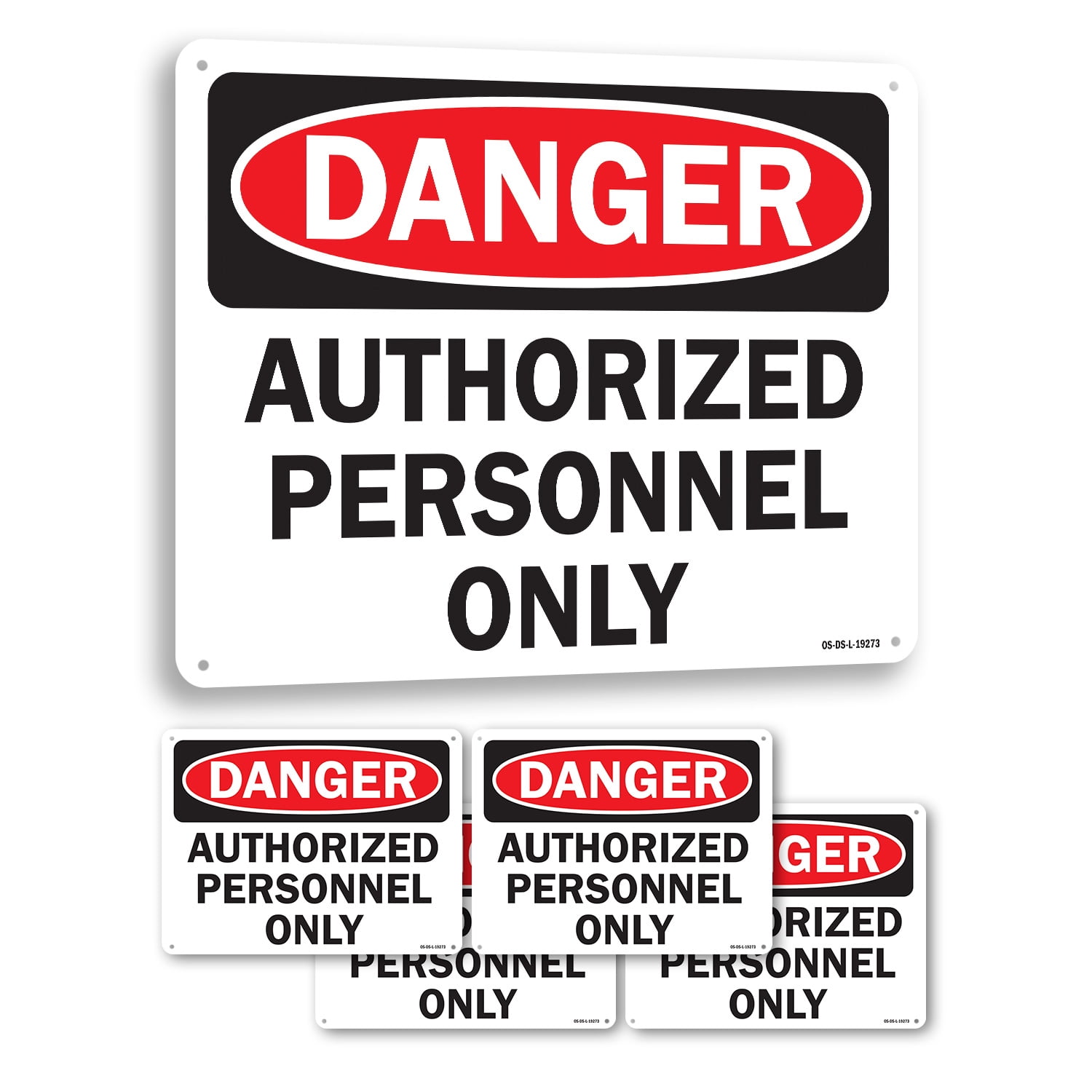 Authorized Personnel Only OSHA Danger Rigid Plastic Sign 18 Inch x 12 ...