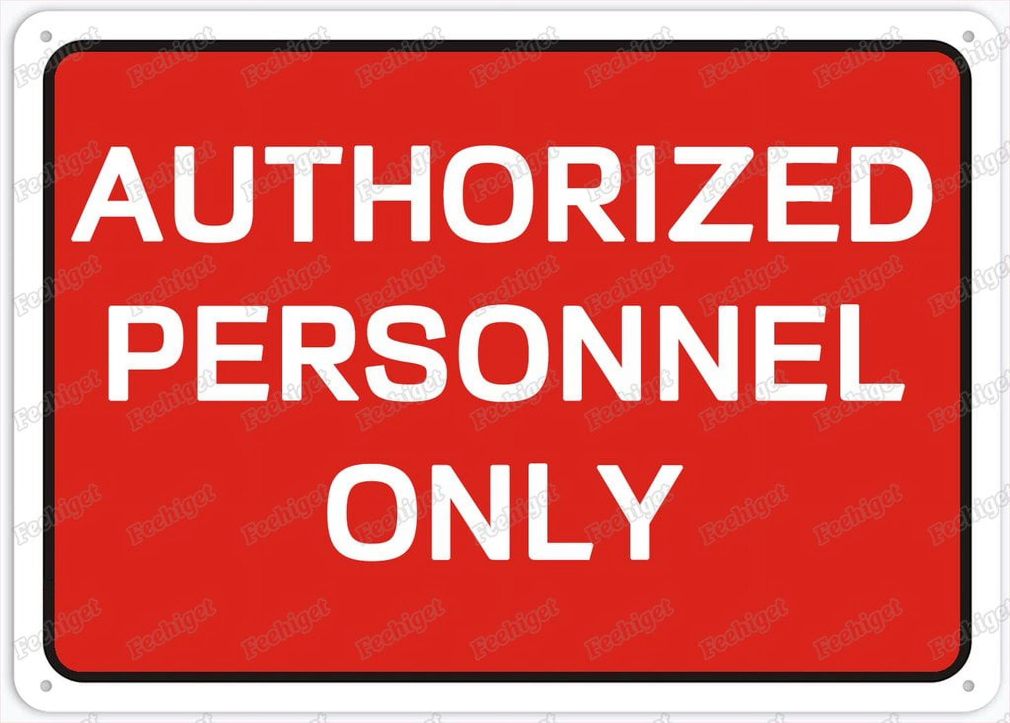 Authorized Personnel Only Retro Aluminum Sign Metal Tin Sign Vintage ...