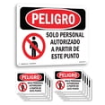 thumbnail image 1 of Authorized Personnel Only Spanish OSHA Danger Aluminum Sign 14 Inch x 10 Inch - 10 Pack, 1 of 8