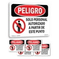 thumbnail image 1 of Authorized Personnel Only Spanish OSHA Danger Aluminum Sign 18 Inch x 12 Inch - 5 Pack, 1 of 8