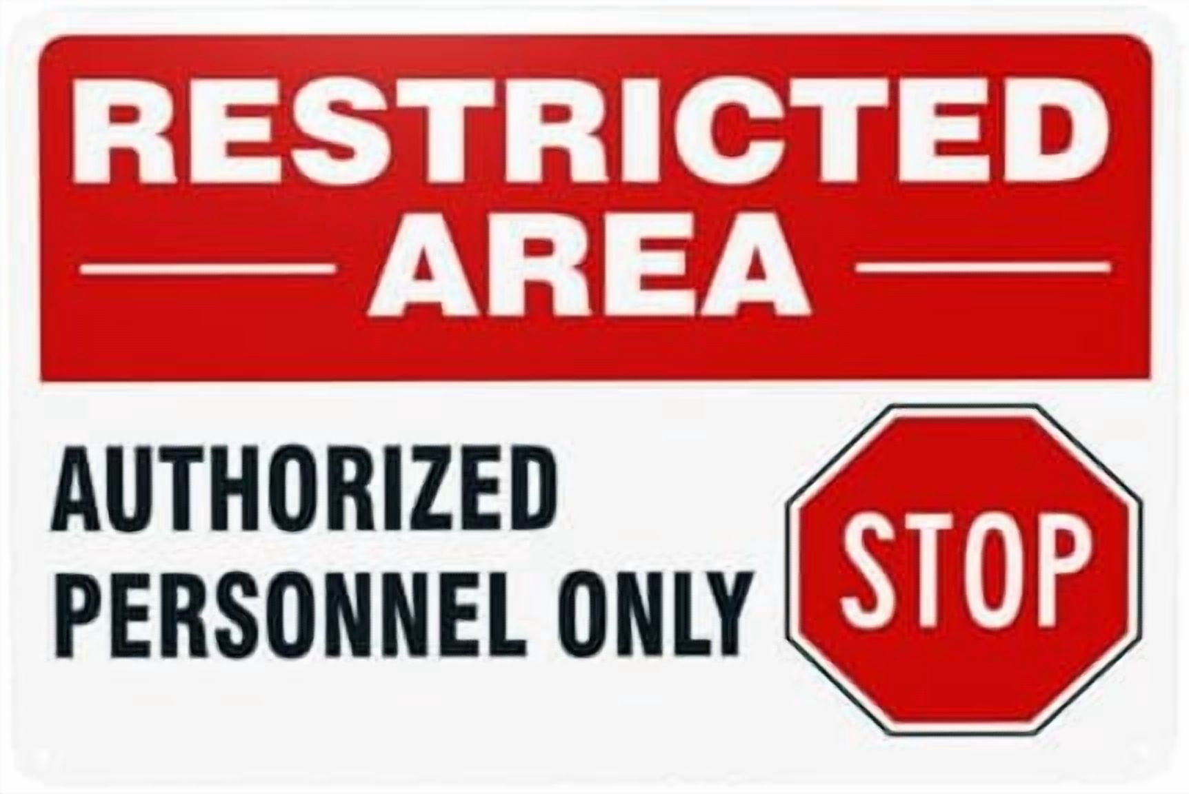 Authorized Personnel Only Sign, Restricted Area Warning Sign, Do Not ...