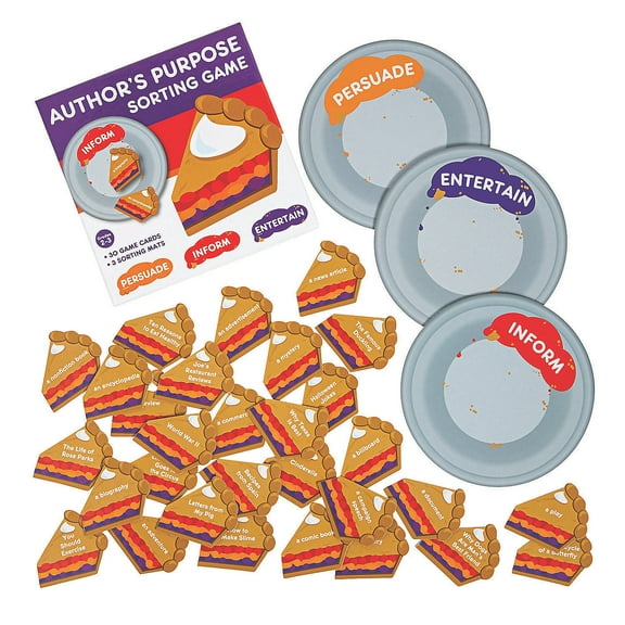 Authors Purpose Sorting Game - Educational - 33 Pieces