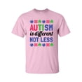 thumbnail image 1 of Autisim Awareness Different Is Not Less Unisex Adult Short Sleeve T-shirt-Light Pink-4xl, 1 of 4