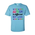 thumbnail image 1 of Autisim Awareness Different Is Not Less Unisex Adult Short Sleeve T-shirt-Sky-5xl, 1 of 4