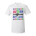 thumbnail image 1 of Autisim Awareness Different Is Not Less Unisex Adult Short Sleeve T-shirt-White-medium, 1 of 4
