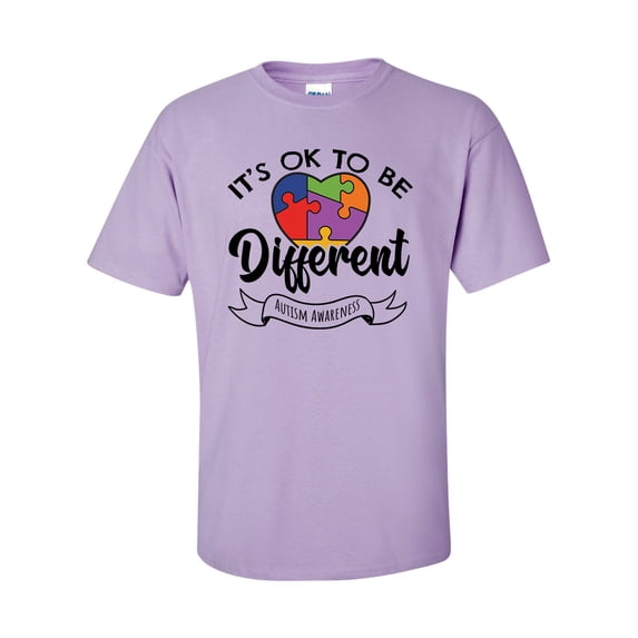 Autisim Awareness It's Okay To Be Different Unisex Adult Short Sleeve T-shirt-Orchid-xxl