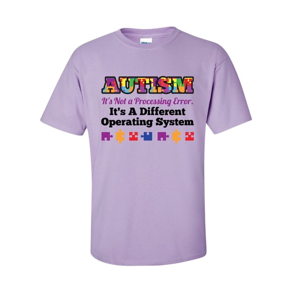 Autisim Awareness Not A Processing Error Unisex Adult Short Sleeve T-shirt-Orchid-medium