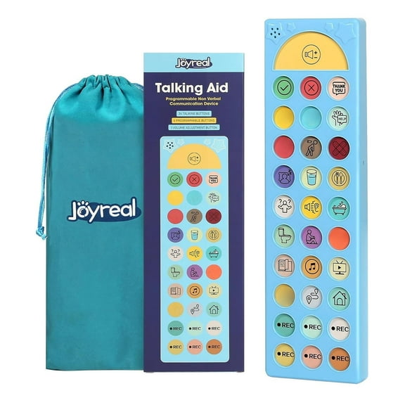 Autism AAC Device for Non Verbal Adults & Seniors, Speech Therapy & Stroke Rehab Communication Tool with 6 Programmable Buttons,Adjustable Volume,Portable Talking Aid for Special Needs speech therapy