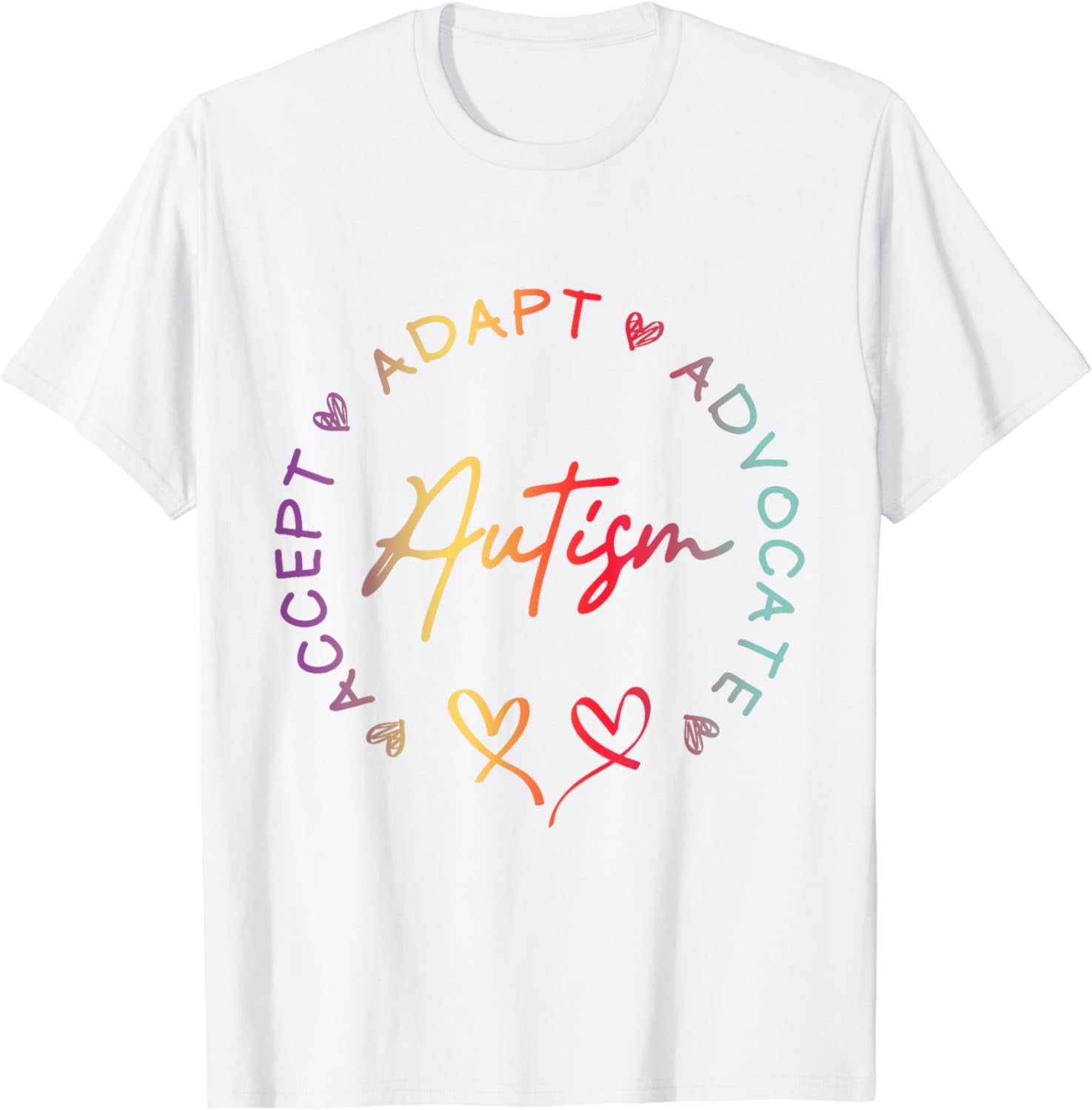 Autism Accept Adapt Advocate Autism Awareness Support T-Shirt - Walmart.com 