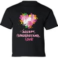 thumbnail image 1 of Autism Accept Understand Love Puzzle Autism Awareness Graphic Tee Youth T-Shirt for Boys Girls, 1 of 2
