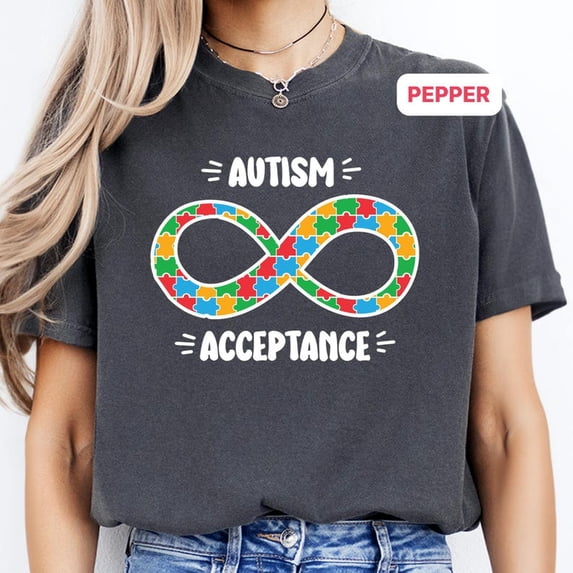 Autism Acceptance Infinity Puzzle Shirt Neurodiversity Awareness ...