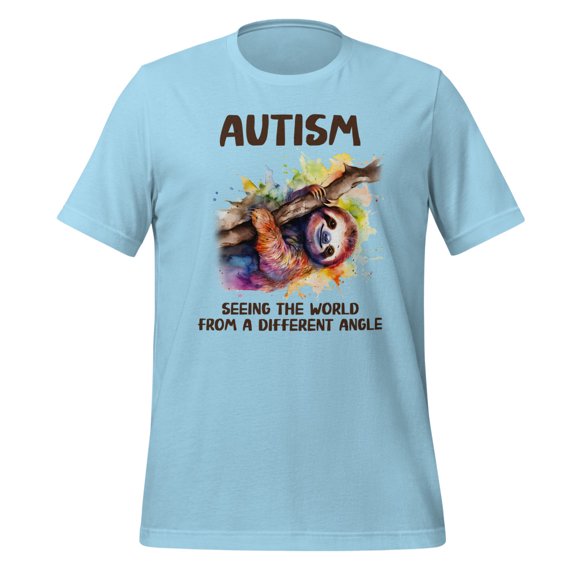 Autism Acceptance Together Quality Cotton Bella Canvas Adult T-Shirt (Ocean Blue, 2XL)