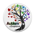 thumbnail image 1 of Autism Acceptance Tree of Life with Hearts Kitchen Refrigerator Locker Button Magnet, 1 of 5