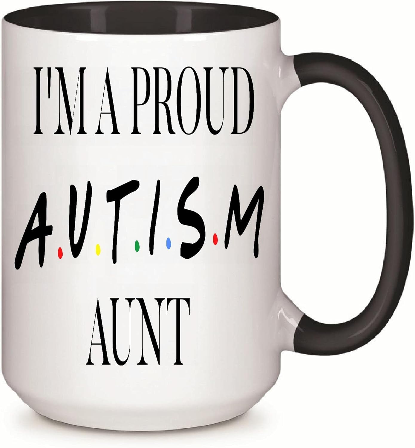 Autism Aunt Gift for Proud Family Members 11oz Inner Color Accent Mug ...