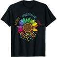 thumbnail image 1 of Autism Awareness Accept Understand Love ASD Rainbow Flower T-Shirt, 1 of 3