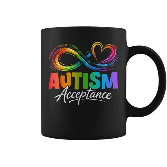 Autism Awareness Acceptance Infinity Symbol Advocate Educate Coffee Mugs