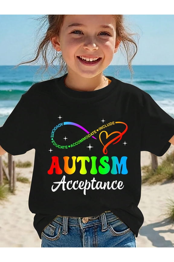 Autism Awareness Acceptance Infinity Symbol Kid Kids T-Shirt