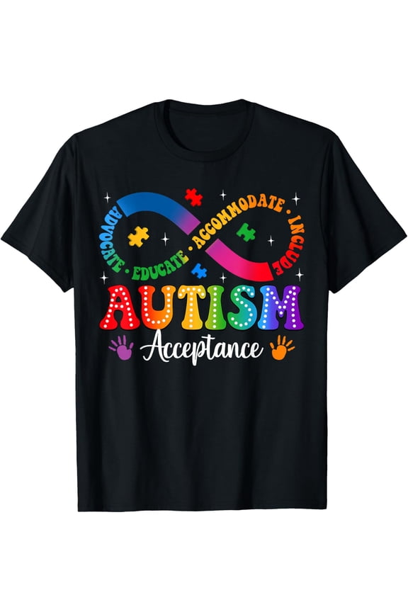 Autism Awareness Acceptance Shirt Infinity Shirt BLACK Unisex S-5XL Hot Trending Shirt