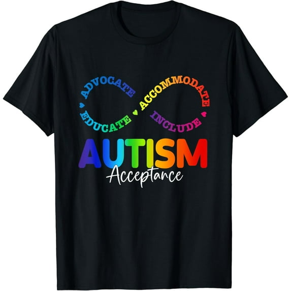 Autism Awareness Acceptance Shirt Infinity Symbol Men Women T-Shirt