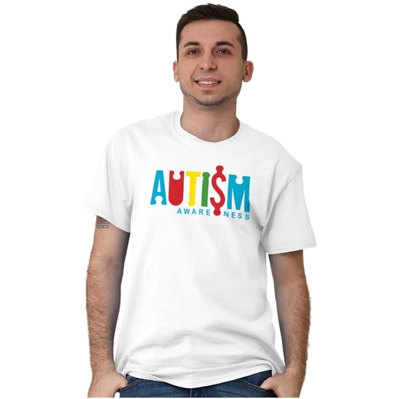Autism Awareness Advocate Puzzle Men's Graphic T Shirt Tees Brisco Brands X