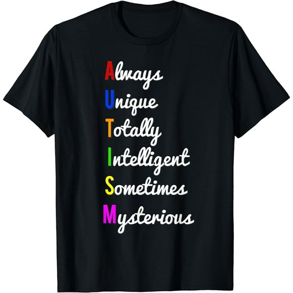 Autism Awareness Always Unique T-Shirt Black 2X-Large