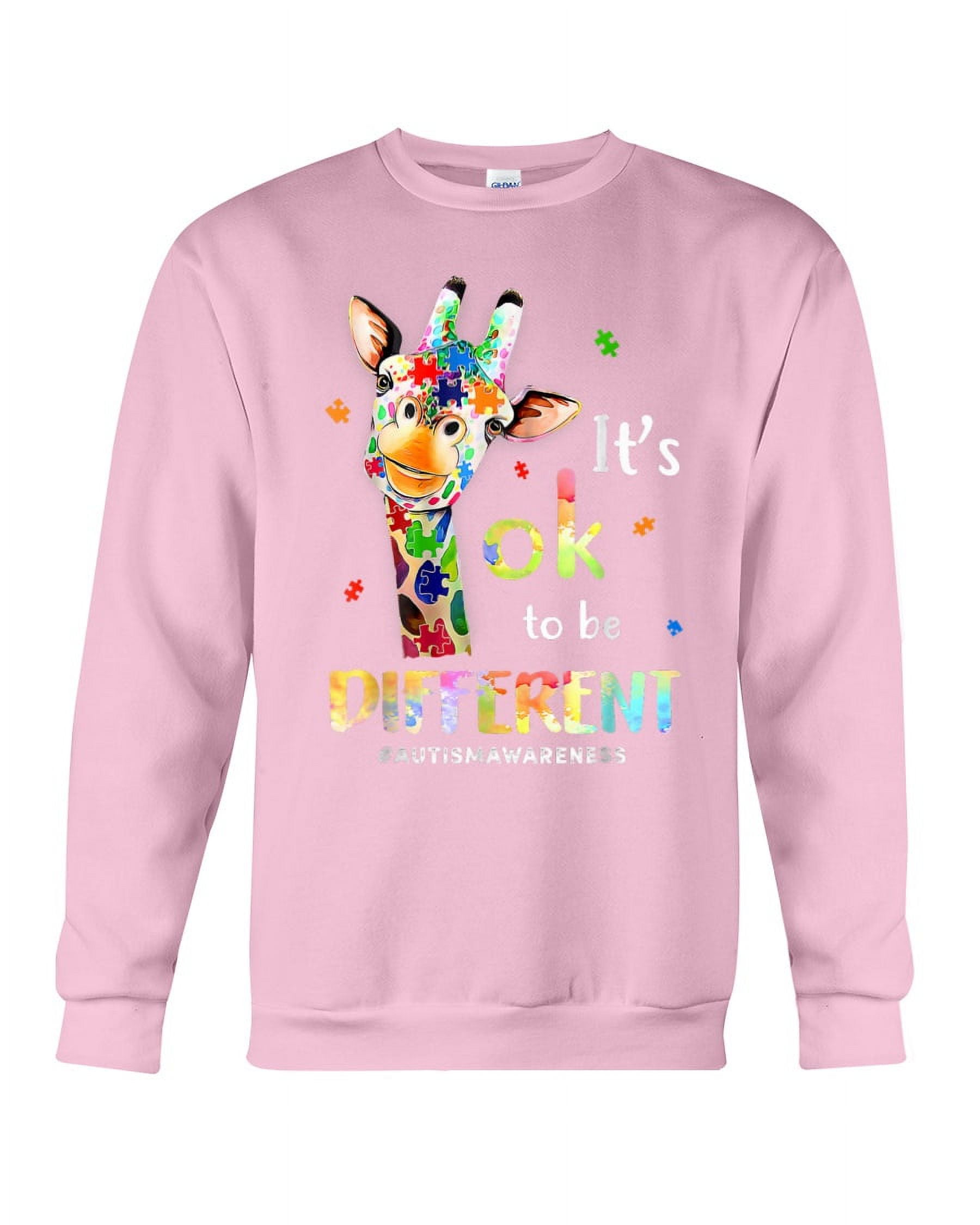 Autism Awareness Autism Giraffe Animal Its Different Crewneck