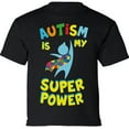 thumbnail image 1 of Autism Awareness Autism Is My Super Power Graphic Tee for Boys Girls Youth T-Shirt, 1 of 2