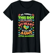Autism Awareness - Autistic Support Aunt T-Shirt