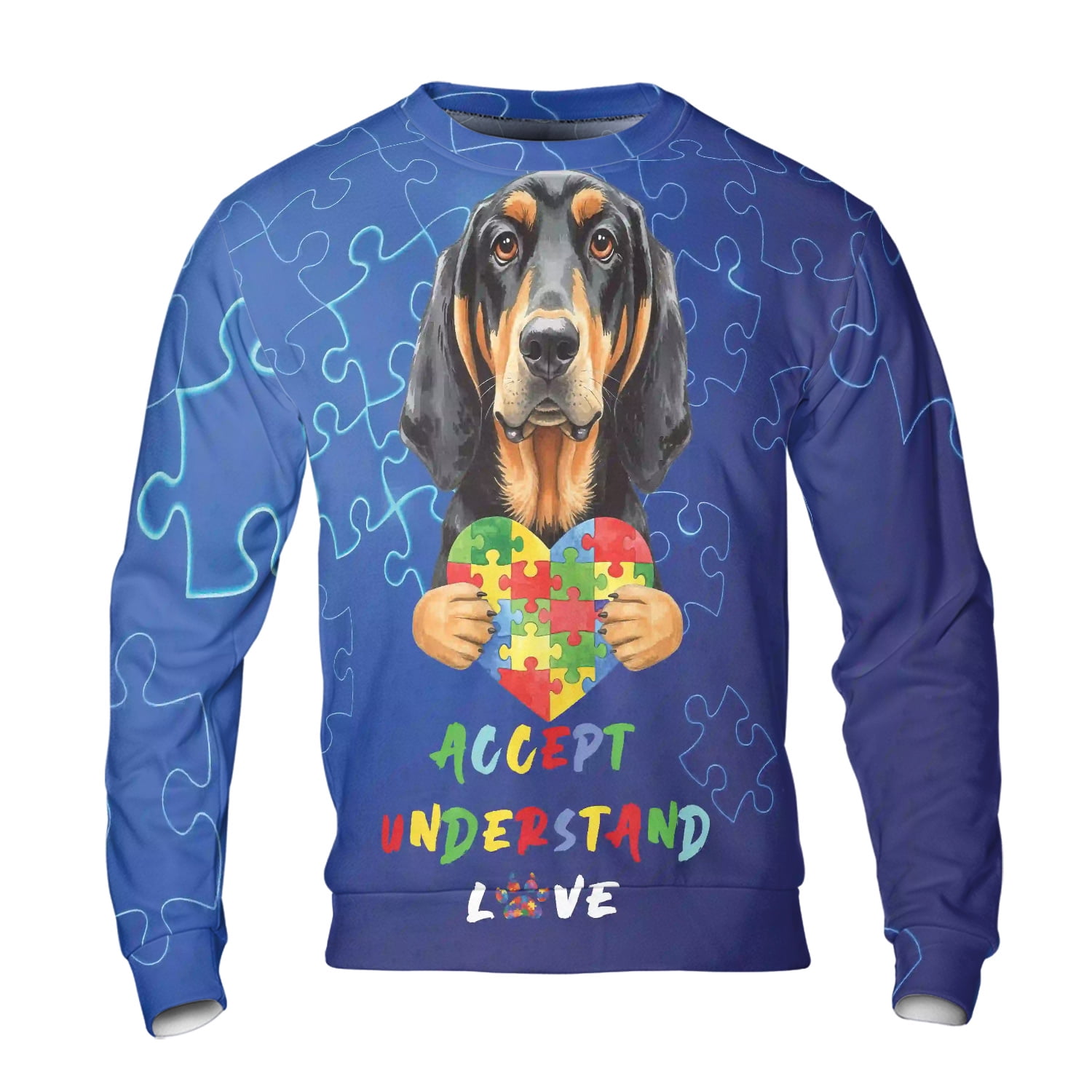 Autism Awareness Bloodhound Accept Understand Love All Over Print 3D ...