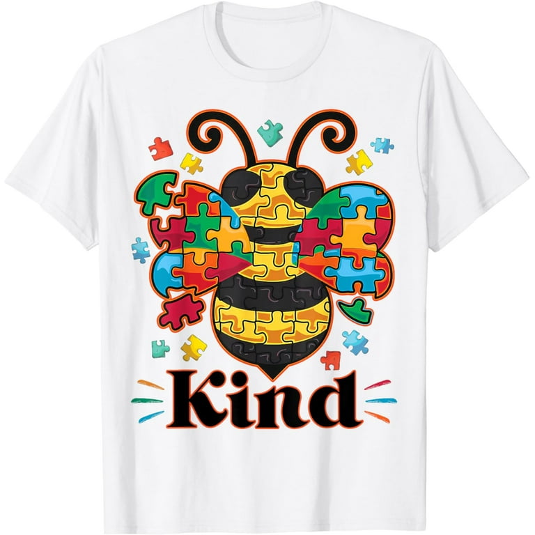 Autism Awareness Shirts Bumble Bee Be Kind Autistic T-Shirt