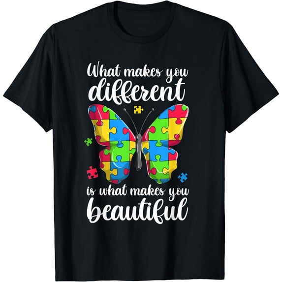 Autism Awareness Butterfly Shirt, Autism Awareness Boy Girl T-Shirt