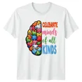 thumbnail image 1 of Autism Awareness Celebrate Minds Of All Kinds Puzzle Brain T-Shirt, 1 of 2