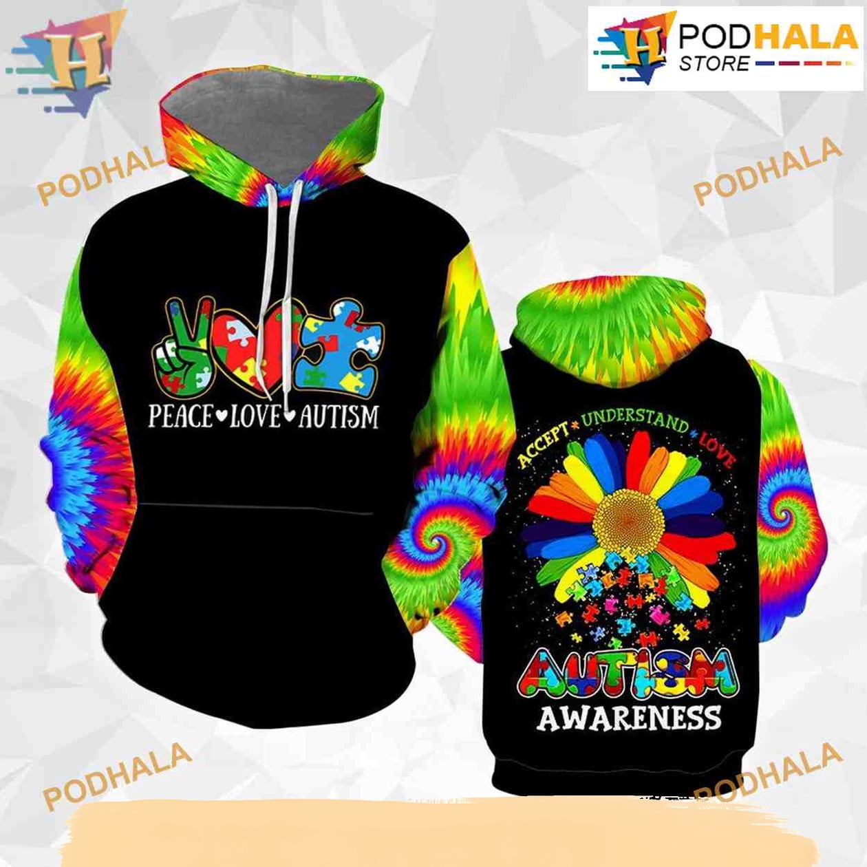 Autism Awareness Choose Kindness All Over Print 3D Hoodie Shirt T-Shirt
