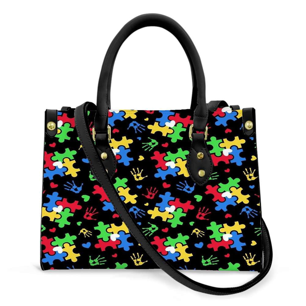 Howilath Fashion Long Zip Clutch Wallet - PU Leather, Autism Awareness Design, Medium Size For Women - View #9