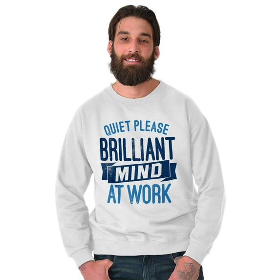 Autism Awareness Crewneck Sweat Shirts Sweatshirts Brilliant Mind At Work Spectrum Speaks